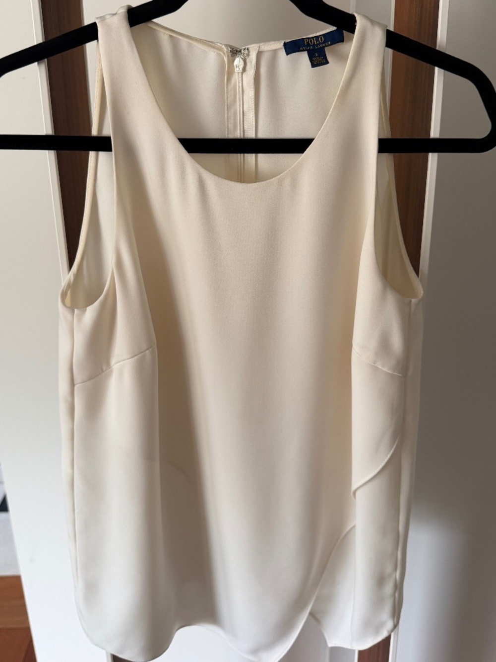 Polo Ralph Lauren Ivory Sleeveless Blouse Top Size 2
